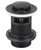 Зливний клапан KFA Armatura клік-клак малий з переливом (660-354-xx), Чорний